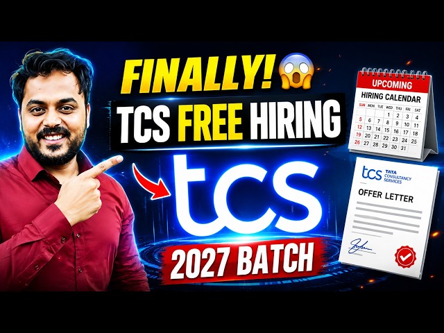 Finally TCS FREE Hiring 2027 Batch | Upcoming Hiring Calendar & Step-by-Step Apply Process