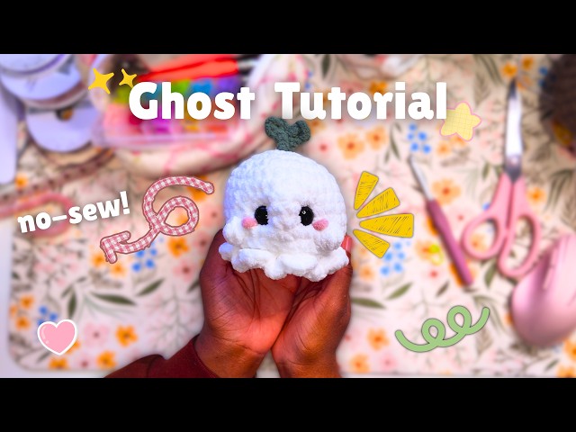 Crochet Ghost Plushie Tutorial! FREE Amigurumi Pattern for Fall