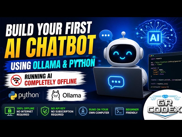 Build Your First AI Chatbot Using Ollama & Python – Complete Beginner Tutorial in English