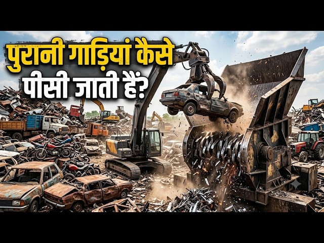 पुरानी गाड़ियों का कबाड़खाना और रीसाइक्लिंग प्रोसेस 😳 | How Old Cars Are Shredded