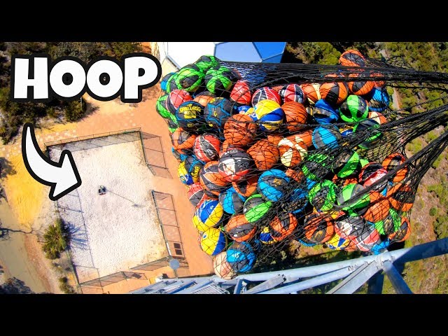 250 BASKETBALLS Vs. 1 HOOP from 45m!