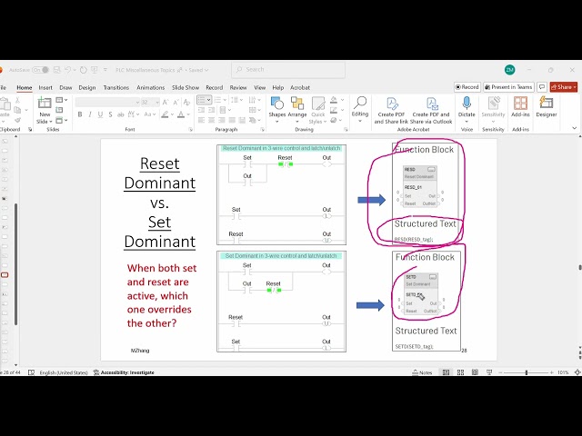 ST Structured Text reset dominant RESD instruction