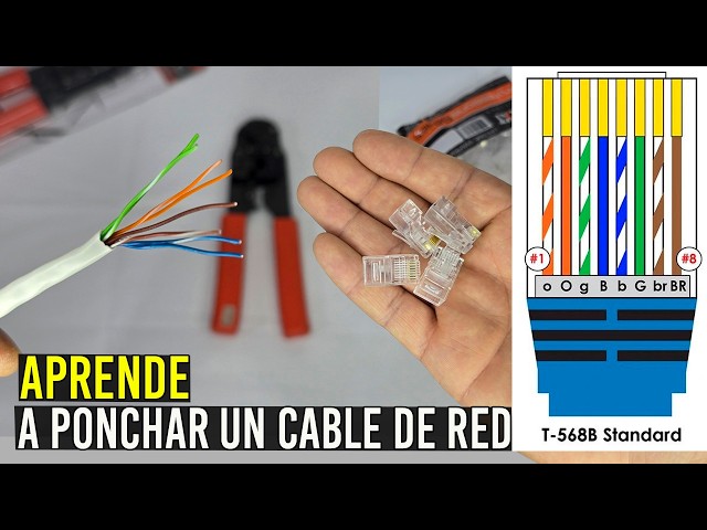 Cómo PONCHAR un Cable de RED UTP/ Conectores RJ45(Rápido y Fácil)