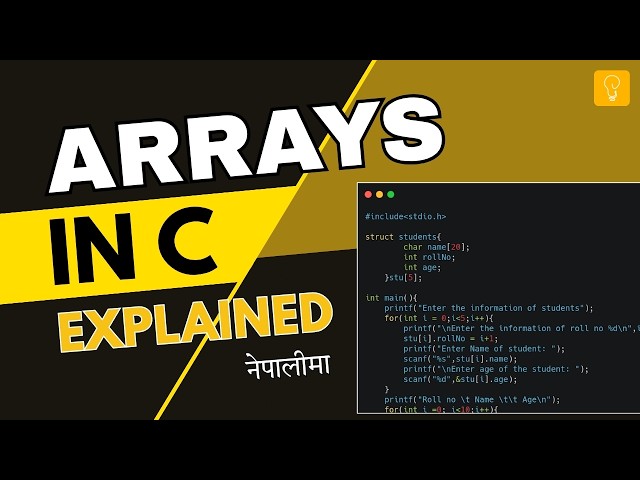 Arrays in C Programming Explained(In Nepali) | Beginner to Advanced Tutorial