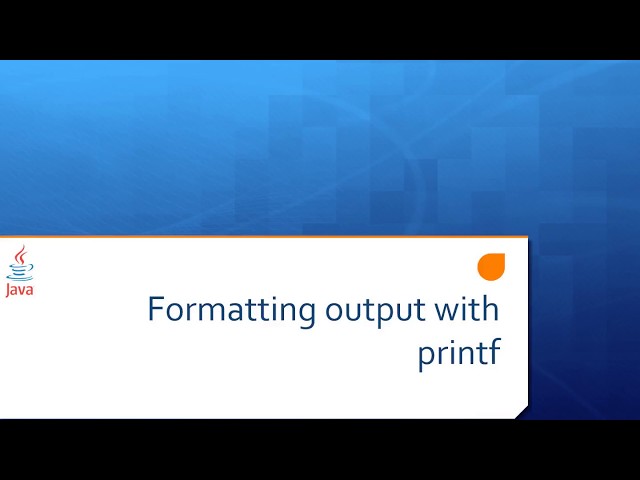 Lesson 6a Formatting output with printf
