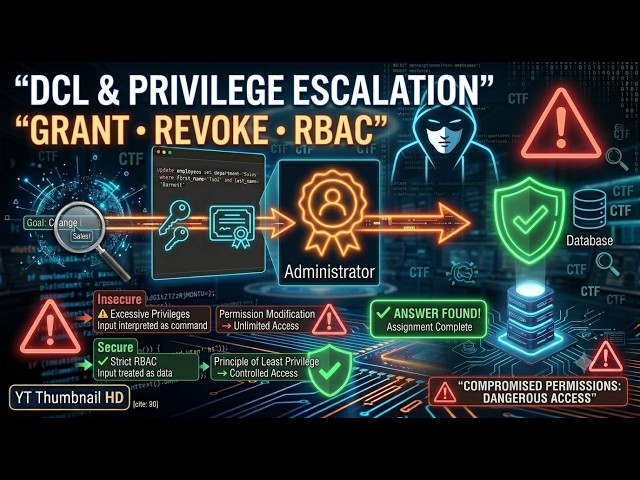 WebGoat SQL Injection (DCL) Walkthrough | GRANT & REVOKE Explained | Privilege Escalation Risks