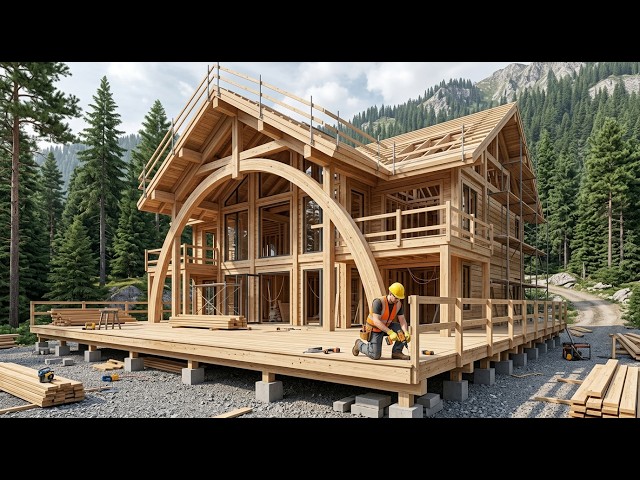 One Year Solo Build: Incredible DIY Log Cabin in the Woods Start to Finish @bjornbrenton