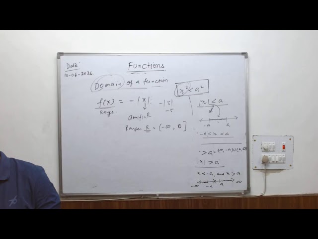 Class 11 Maths - Relations and Functions 10-06-2026