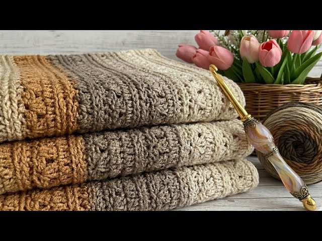 I've Never Seen Such An Easy Pattern Before! 3 Blankets In 1 Day! Crochet Stitch!