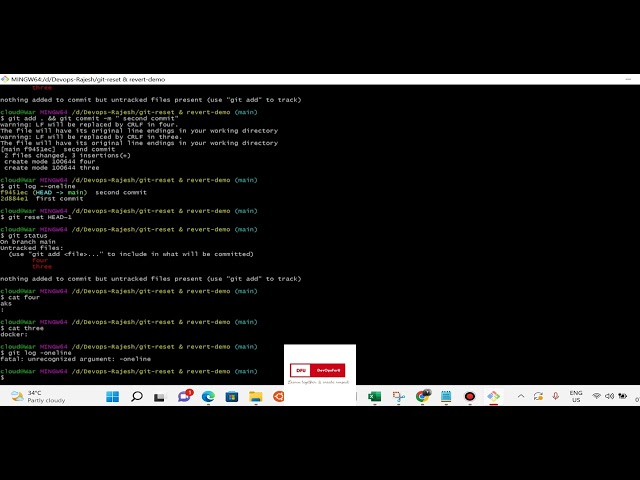 git reset & revert -commands