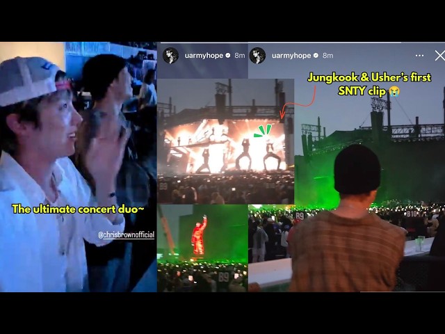 BTS screaming at concerts! Hobi shares Usher showing his & Jungkook’s performance!😭