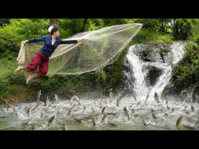 Incredible Fishing in River: Fishing Using Trawl Net Harvesting A Lot Of Big Fish Go To Market Sell