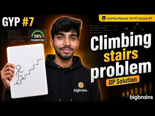 Climbing Stairs Explained Simply | Dynamic Programming | LeetCode 70 | GYP #07