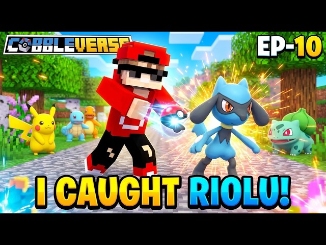 Cobbleverse EP-10 ||  Where to Find & Catch Riolu in Minecraft || In Telugu By DPUGAMER