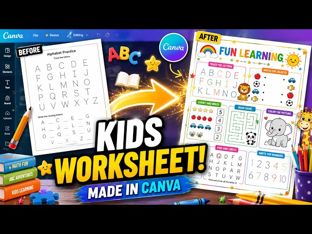 How to Create Children's Worksheets in Canva — Step by Step