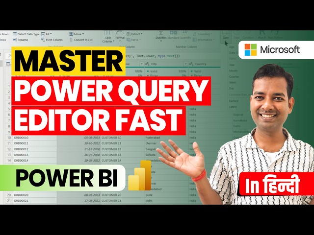 Master Power Query Editor in Power BI ⚡ Step-by-Step Beginner to Advanced Guide | Hindi
