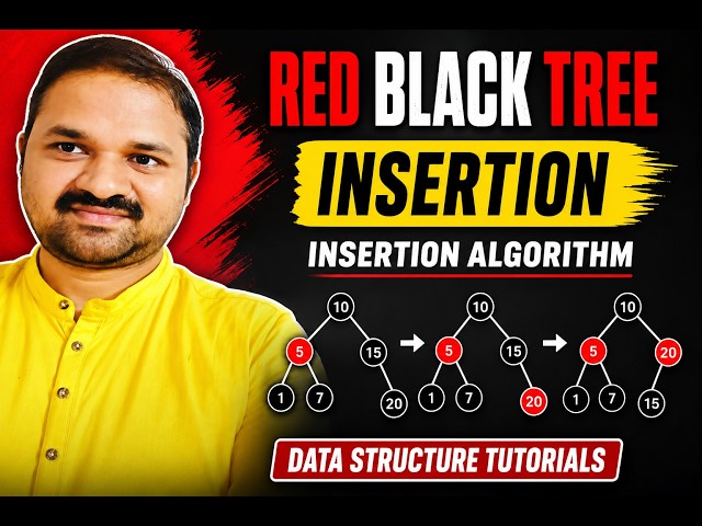 Red Black Tree Insertion || Insertion Algorithm || Data Structures Tutorials