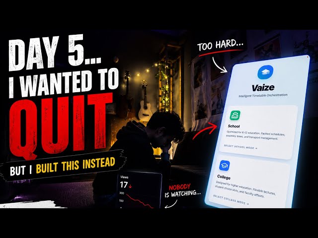 🚀 Day 5/30 – I Wanted To Quit… But I Built This AI Timetable App Instead | ASH KRO YAAR