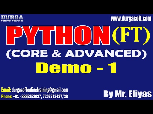 PYTHON (Fast Track) tutorials || Demo - 1 || by Mr. Eliyas On 10-02-2026 @10AM (IST)
