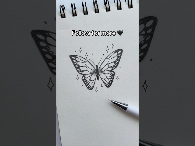 Easy Butterfly Drawing Tutorial 🦋 #easydrawing #howtodraw #shortvideo #shorts #viralart