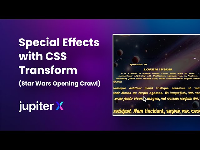 How to Add Special Effects with CSS Transform in Jupiter X