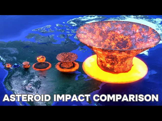 Asteroid impact Comparison On Earth☄️🌎🔥