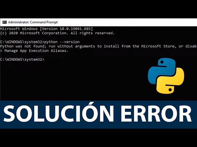 Fix "Python Not Found, Run Without Arguments" Error (Windows 11/10)