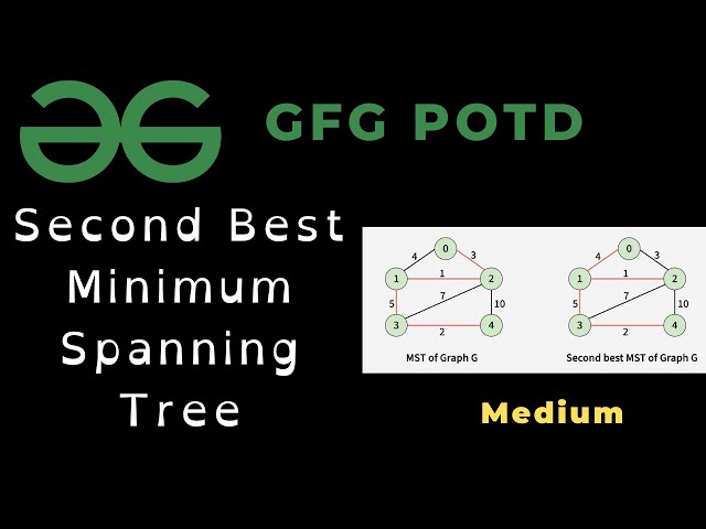 Second Best Minimum Spanning Tree | GFG POTD | C++