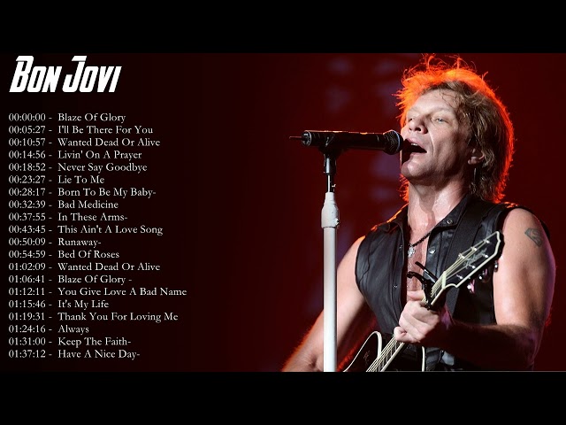 Bon Jovi Greatest Hits Playlist Full Album - Best Of Bon Jovi Collection Of All Time
