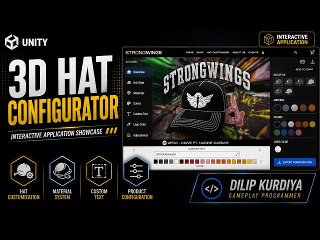 3D Hat Configurator | Unity C# Interactive Application Showcase