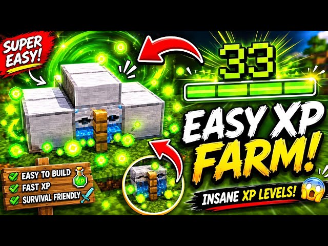 Best XP Farm for Minecraft Bedrock 1.21! Easy & Super Fast XP Farm @GamerFleet 