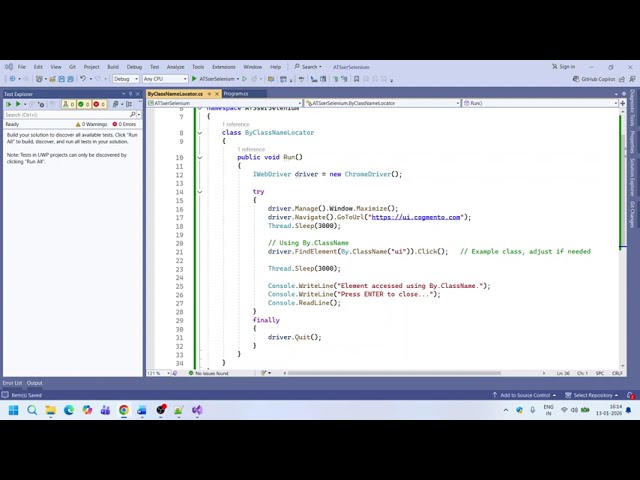 ClassName Locator in Selenium | Locate Elements Using By.ClassName