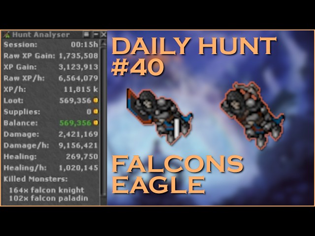 Tibia | 761 Monk | Falcons (NO SUPPLY HUNT) | Daily Hunt #40
