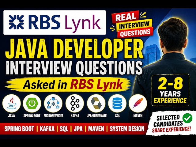 RBS Lynk Java Developer Real Interview Questions | Spring Boot & Kafka