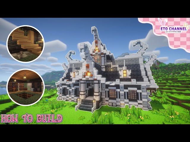 Minecraft: Fantasy Pale Oak House 🤍 (Tutorial)【マイクラ建築】 (Exterior & Interior)