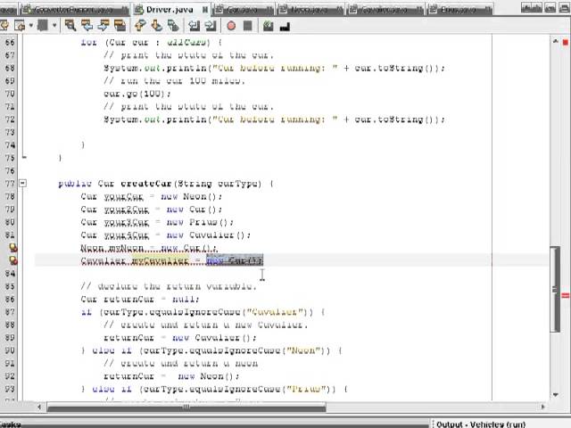 4) An example of extending classes in Java.