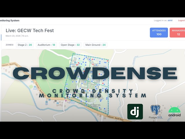Real-Time Crowd Density Monitoring System | Django, PostGIS & Android GPS Tracking