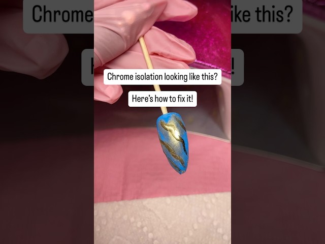 Chrome isolation tutorial #nails #gelxnailtech #nailart #nailtech #chrome #tutorial #nailtutorial