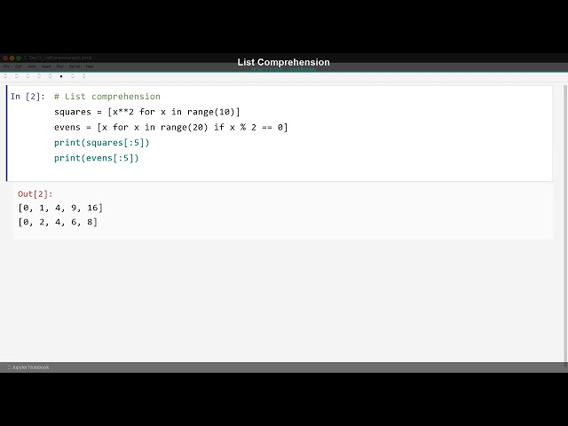 Day 13 — List Comprehension | 30 Days Of Python 🐍