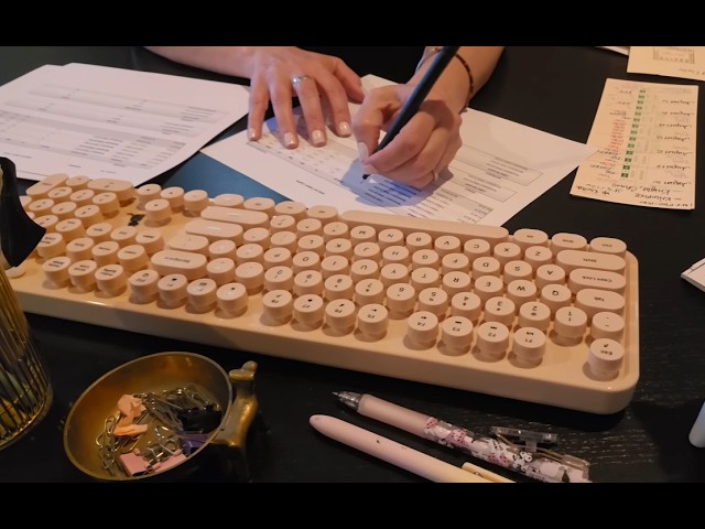 🏠 Work From Home Office Sounds - Typing, Writing, Paper Sounds - No Talking