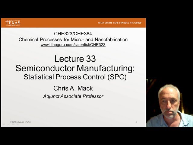 Lecture 33 (CHE 323) Statistical Process Control (SPC)
