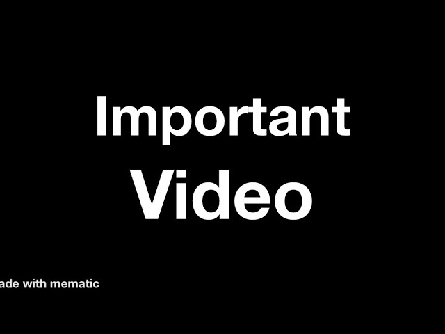Important Video For My Viewers (Please Watch)
