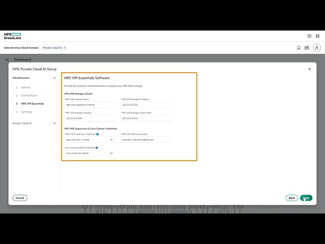 Deploy infrastructure in minutes with HPE Private Cloud AI