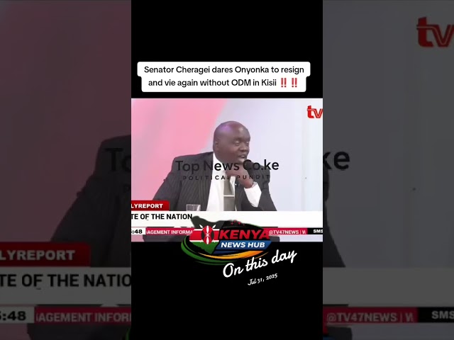 Senator Cherargei dares Onyonka to resign from ODM and vie using another party
