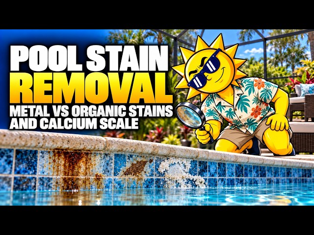 Pool Stain Removal: Metal vs Organic Stains and Calcium Scale