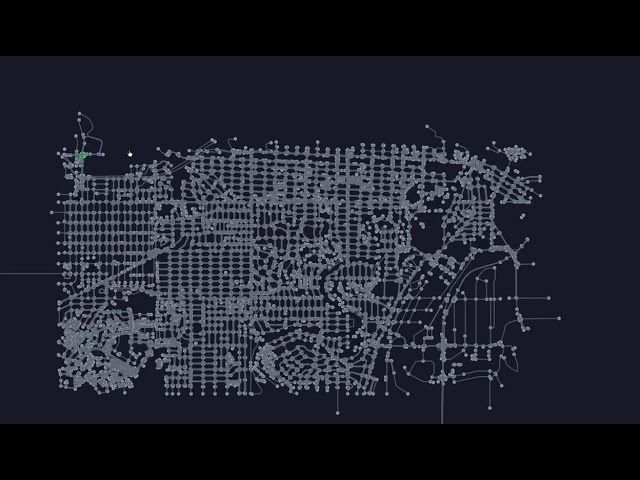 A* search algorithm on the roads