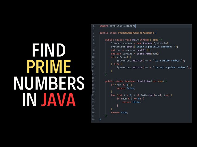 How to Find Prime Numbers in Java (Easy Explanation + Code)