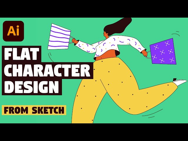 Flat Character Design | Illustrator Tutorial (for Beginners)