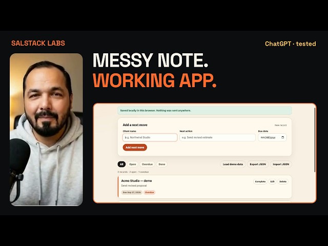 Can ChatGPT Turn a Voice-Note Transcript Into an App?