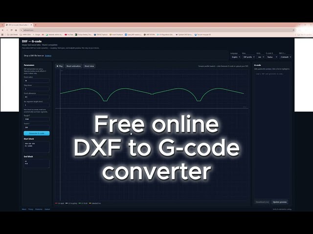 DXF to G-Code for Wood Lathe | Free Online Tool (Mach3 Compatible)
